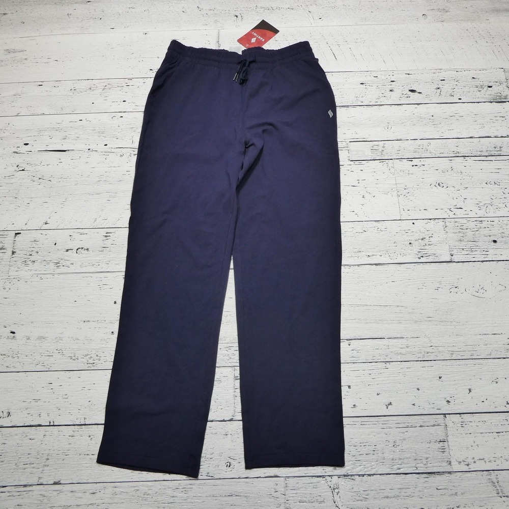 Santiny Pants Mens Medium Navy Blue‎ Drawstring Lounge Sweatpants Pockets Soft